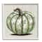 Stupell Industries Green Autumn Pumpkin Patterned Framed Giclee Art